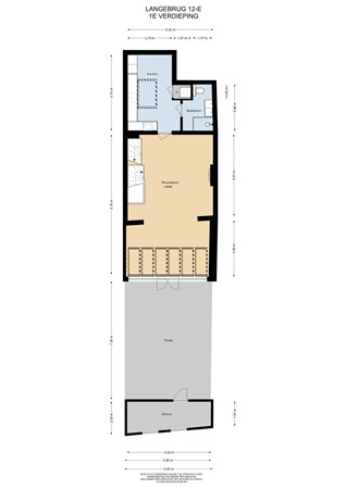 Floorplan - Langebrug 12E, 2311 TL Leiden